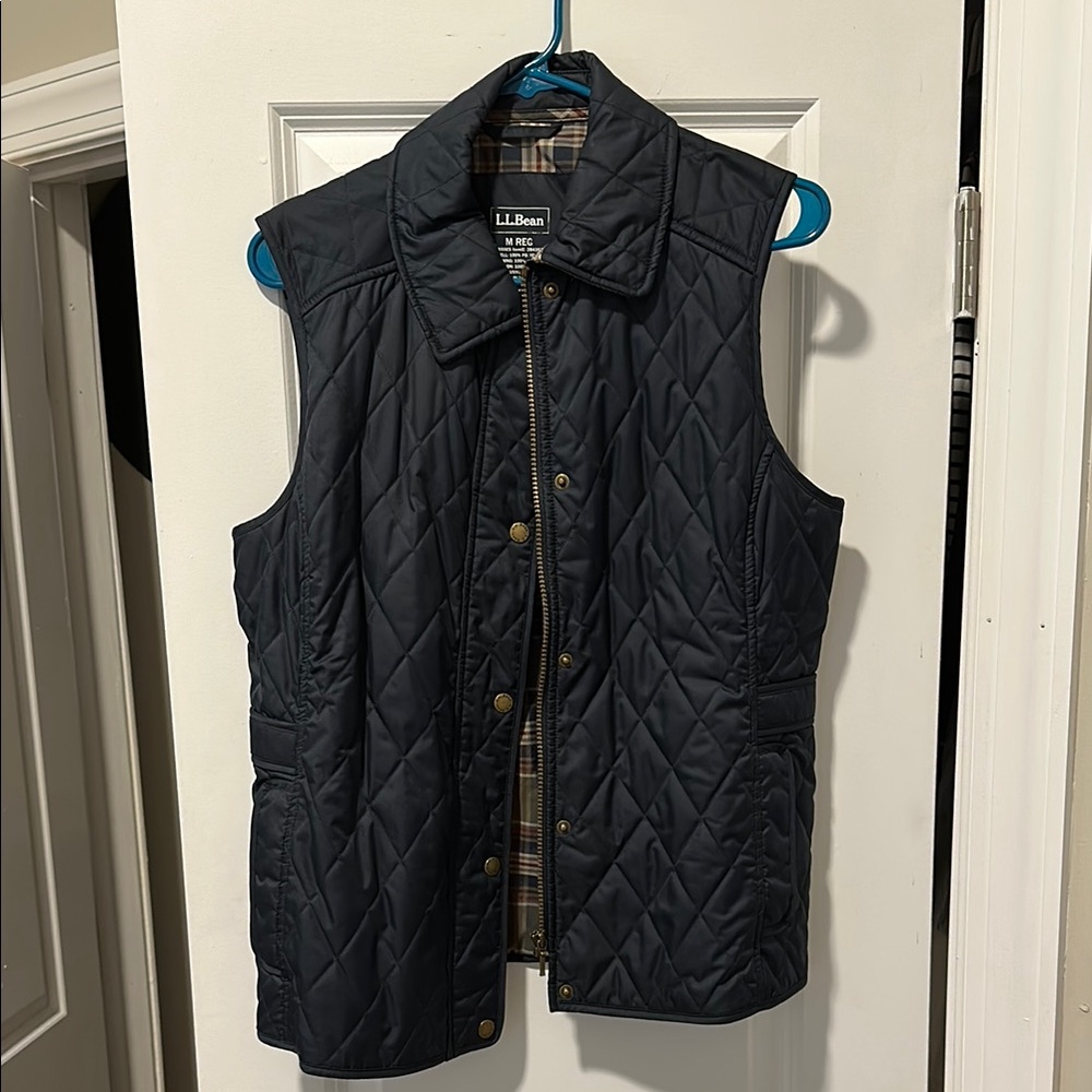L.L. Bean Navy Quilted Vest